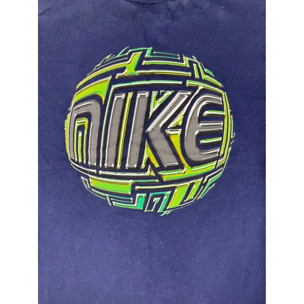 Nike Graphic T-Shirt Kids Size 7 Navy Blue Good Basketball Sporty Tee‎